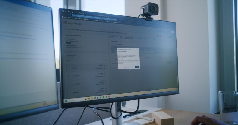 Digital loading aid management in use: The logistics booth's software solution enables a transparent and automated overview of all loading aids in real time. 